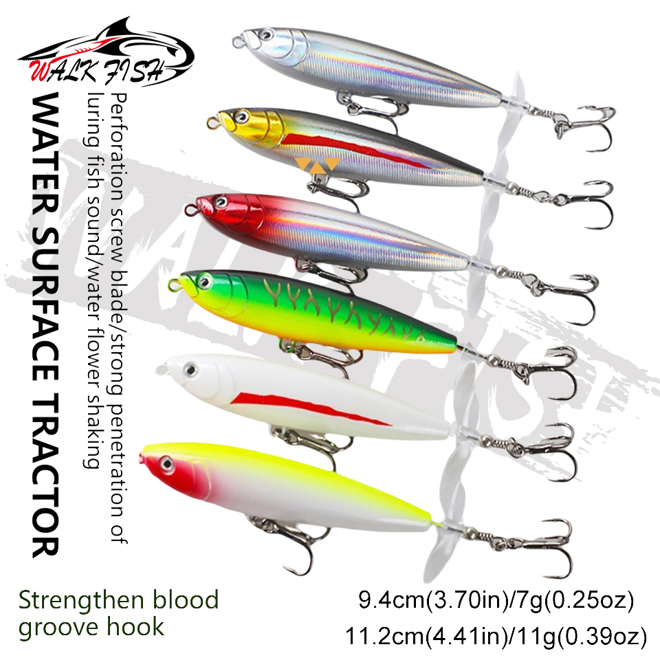 WALK FISH طُعم دوّار 7 جم/11 ج - مراجعة Fishing Lure Topwater وسعره
