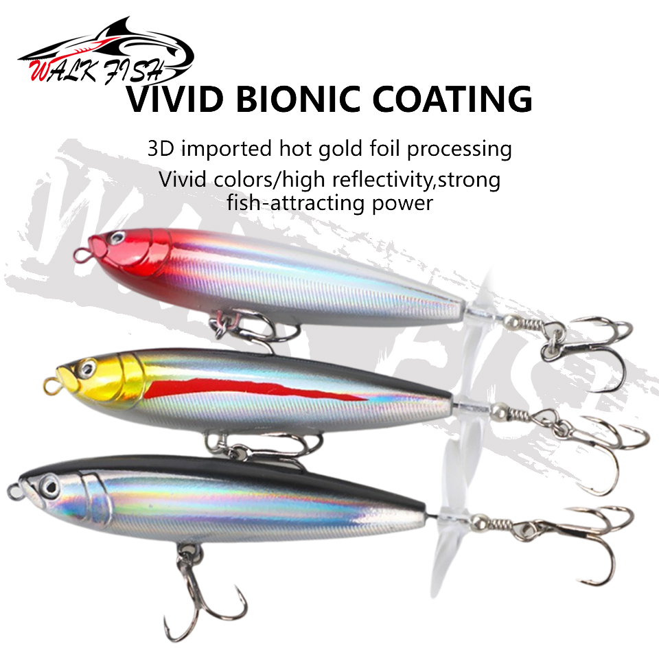 WALK FISH طُعم دوّار 7 جم/11 ج - مراجعة Fishing Lure Topwater وسعره