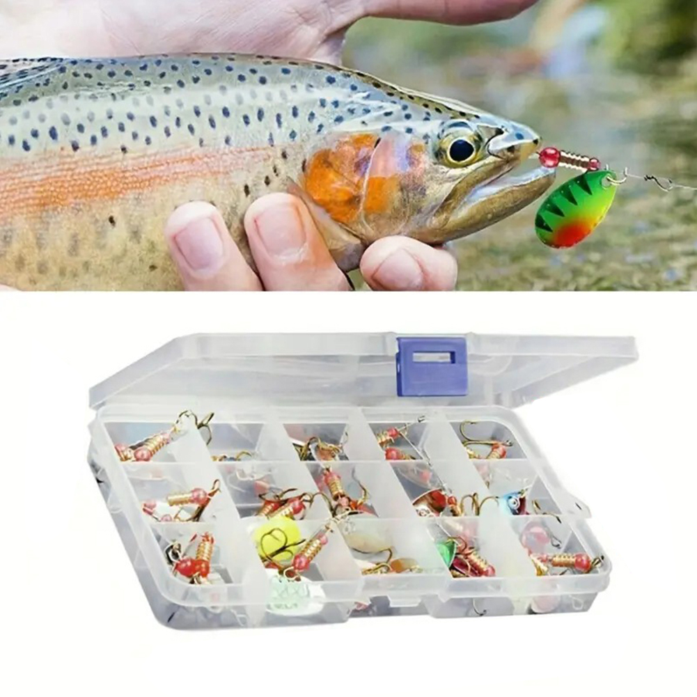30 قطعة طُعم صيد معدني دوار عل - مراجعة Fishing Lure Spoon وسعره